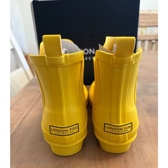 London Fog Women’s Rain Boots Wembley Yellow Waterproof Size 8 NEW - Picture 2 of 4